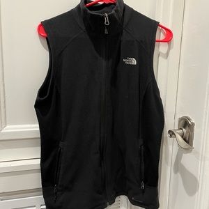 North Face black fleece vest